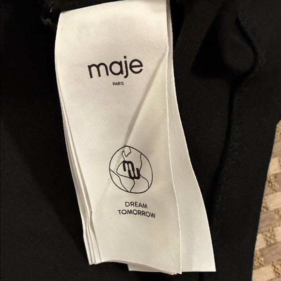 Maje Black V-Neck Crop Top - Picture 4 of 4